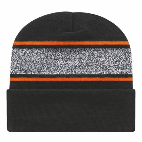 USA-Made Variegated Striped Cuffed Beanie Thumbnail