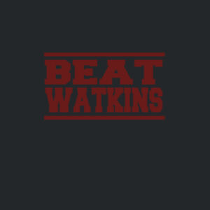 Maroon on Black Beat Watkins  - Adult Fan Favorite T Design