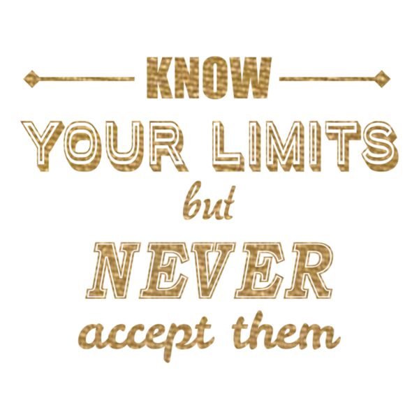 Know Your LImits  Metallic Gold  Thumbnail